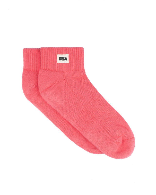 Wembley Ankle Socks for Women in Coral