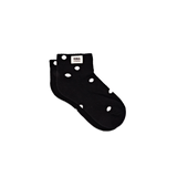 Wembley Ankle Socks for Kids in Black Dot