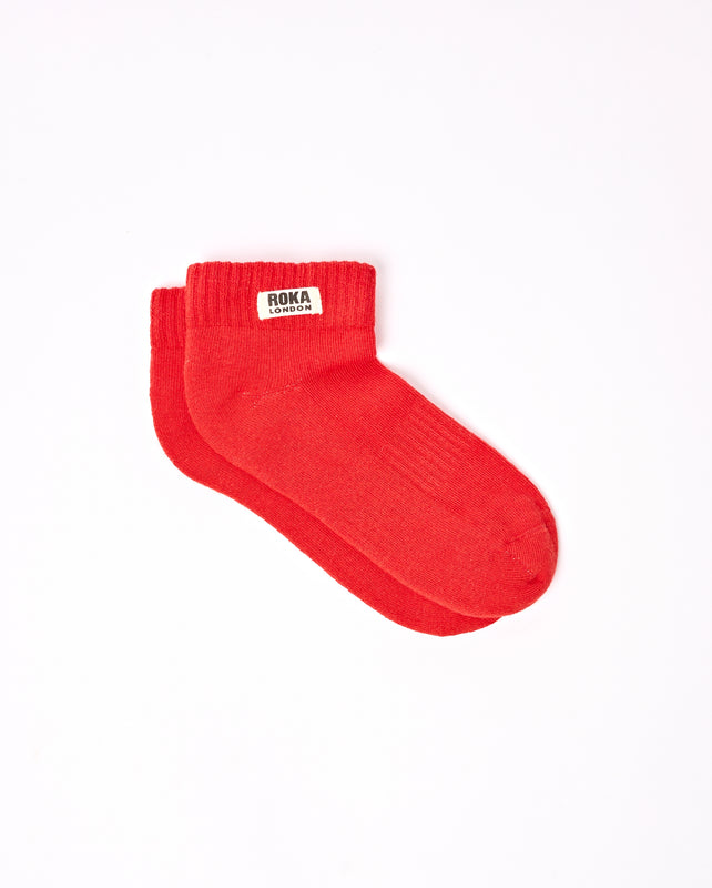 Wembley Ankle Socks for Kids in Cranberry
