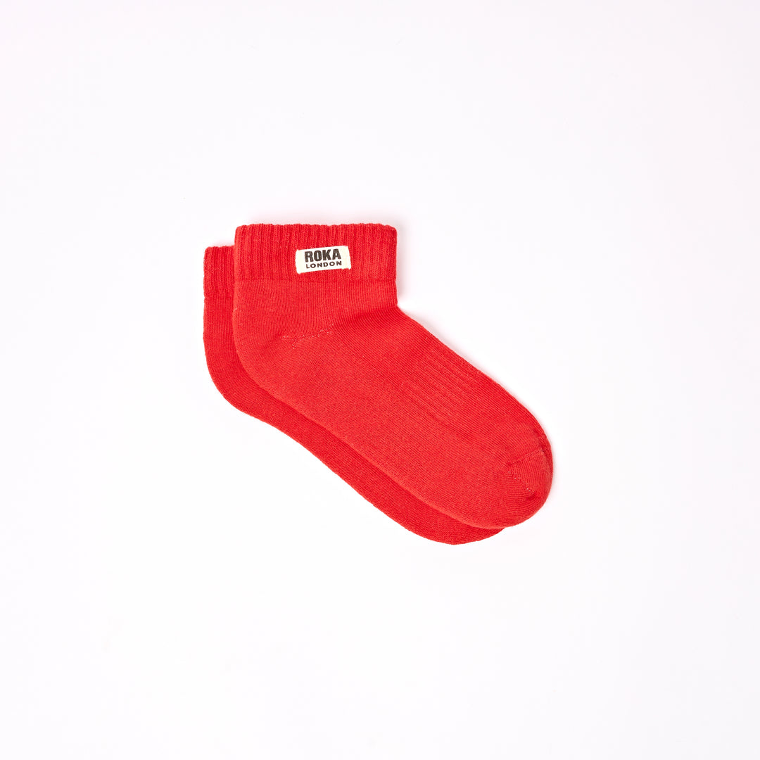 Wembley Ankle Socks for Kids in Cranberry