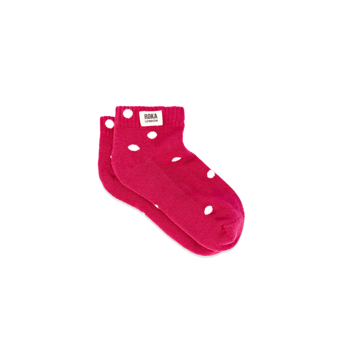 Wembley Ankle Socks for Kids in Granita Red Dot