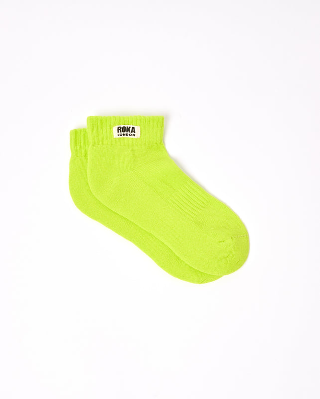 Wembley Ankle Socks for Kids in Lime
