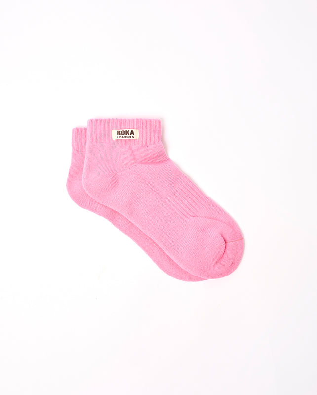 Wembley Ankle Socks for Kids in Pink Carnation
