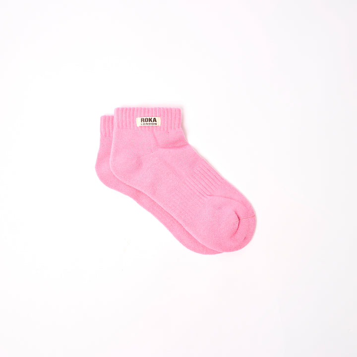 Wembley Ankle Socks for Kids in Pink Carnation