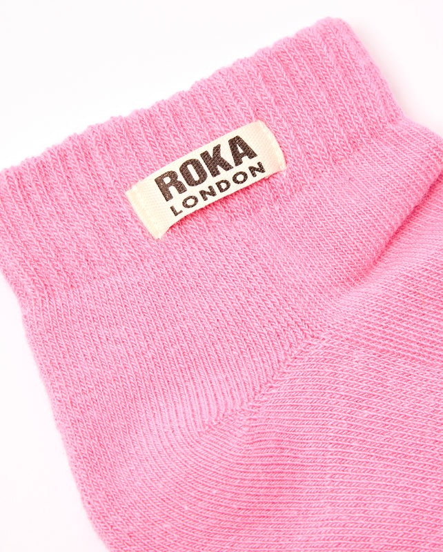 Wembley Ankle Socks for Kids in Pink Carnation