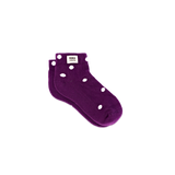 Wembley Ankle Socks for Kids in Purple Dot