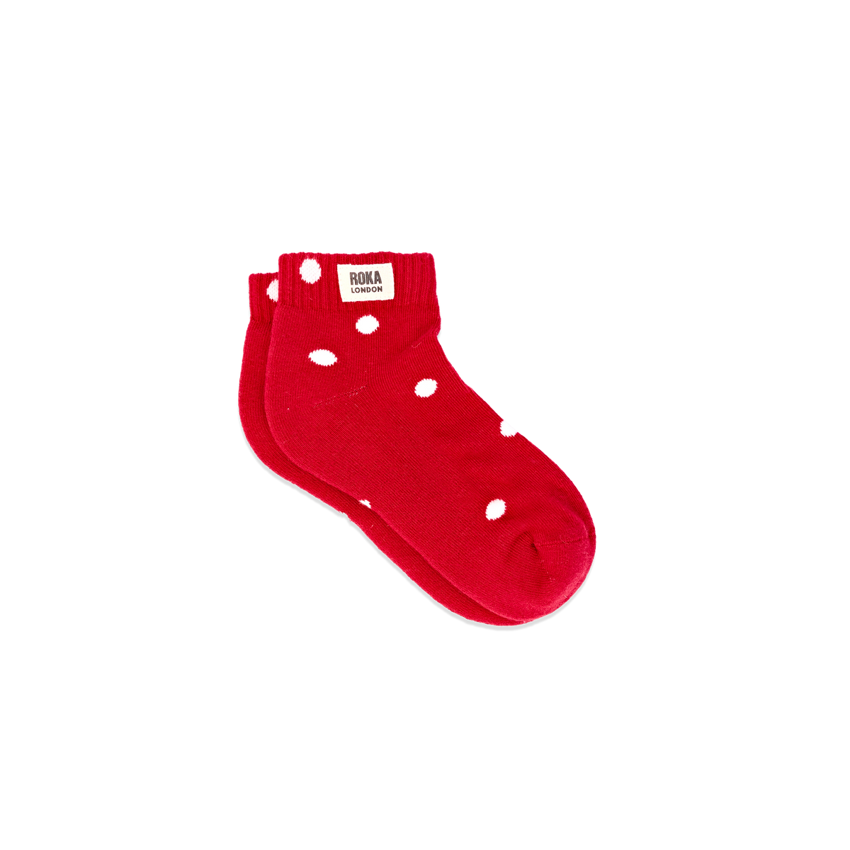 Wembley Ankle Socks for Kids in Scarlet Dot