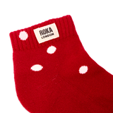 Wembley Ankle Socks for Kids in Scarlet Dot