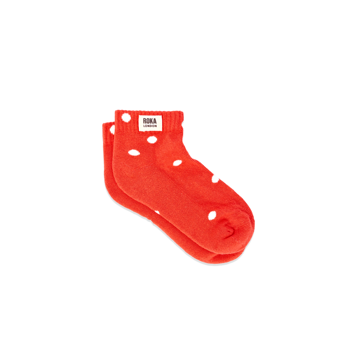 Wembley Ankle Socks for Kids in Spicy Orange Dot