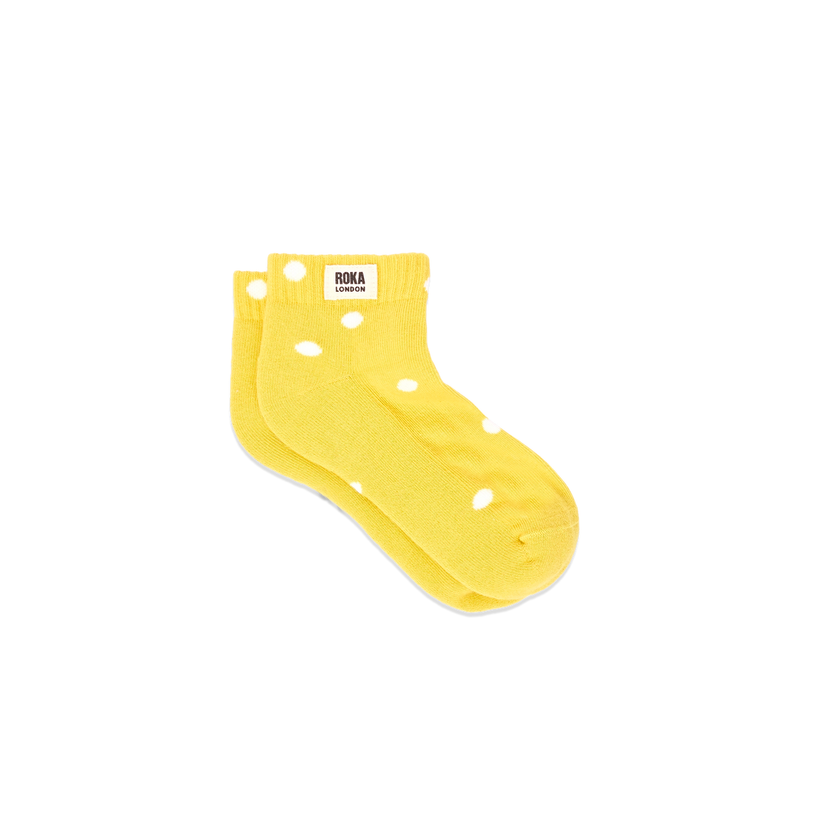 Wembley Ankle Socks for Kids in Summer Yellow Dot
