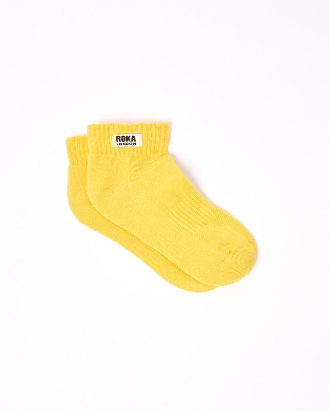 Wembley Ankle Socks for Kids in Summer Yellow