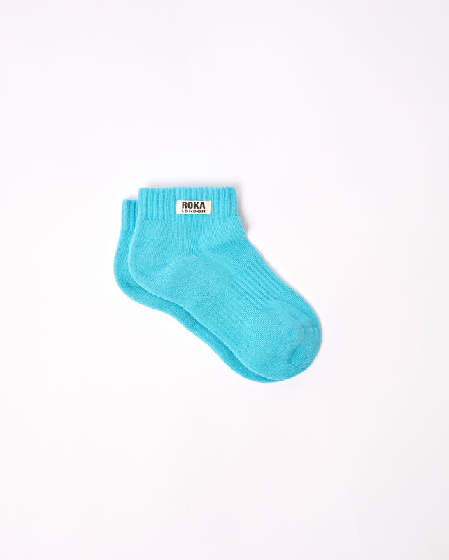 Wembley Ankle Socks for Kids in Aquatic Awe