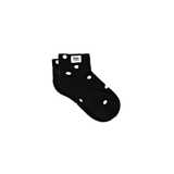 Wembley Ankle Socks for Kids in Black Dot