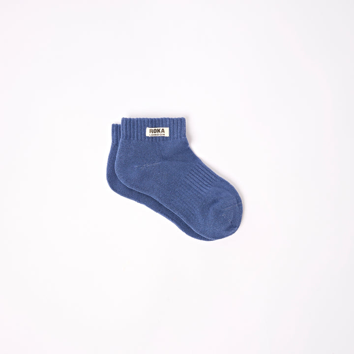 Wembley Ankle Socks for Kids in Coastal Blue