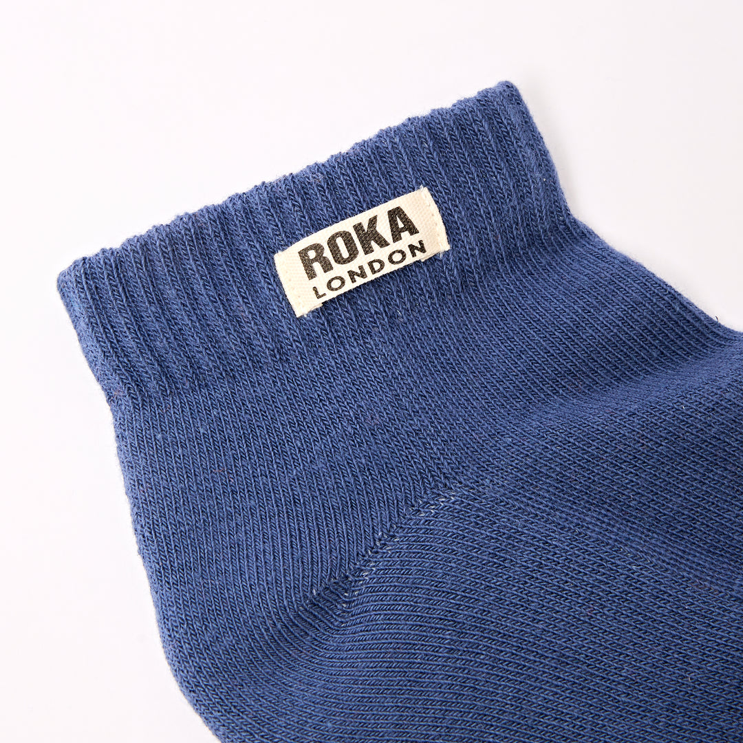 Wembley Ankle Socks for Kids in Coastal Blue