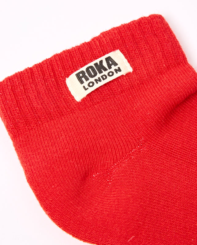 Wembley Ankle Socks for Kids in Cranberry