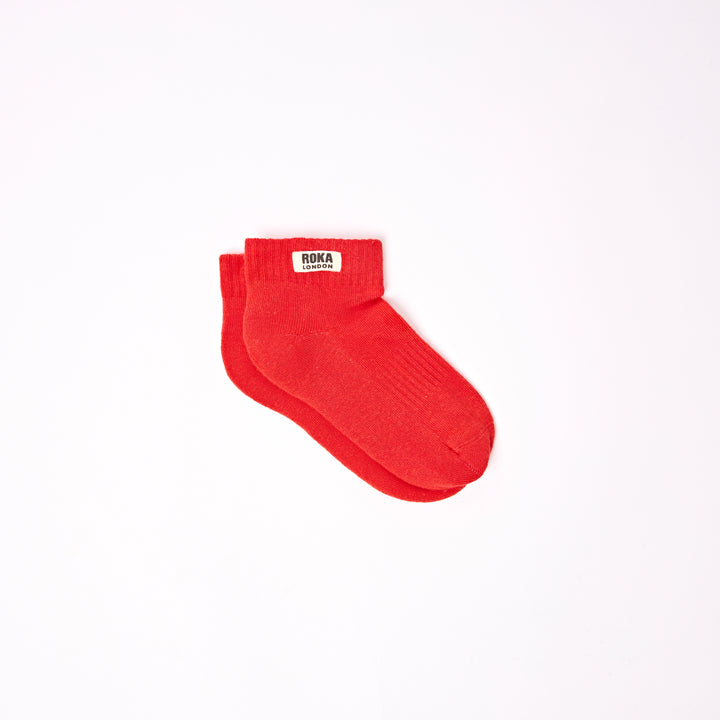 Wembley Ankle Socks for Kids in Cranberry