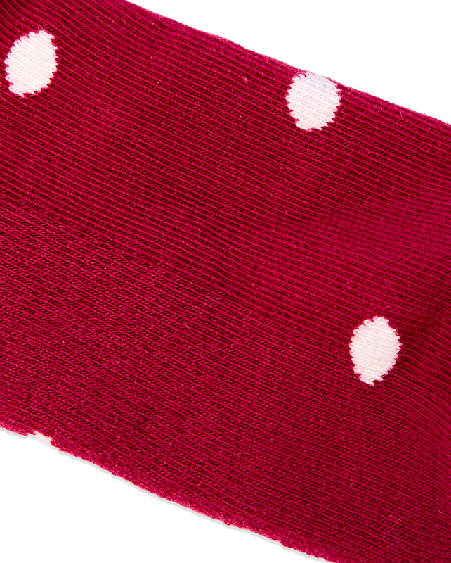 Wembley Ankle Socks for Kids in Granita Red Dot
