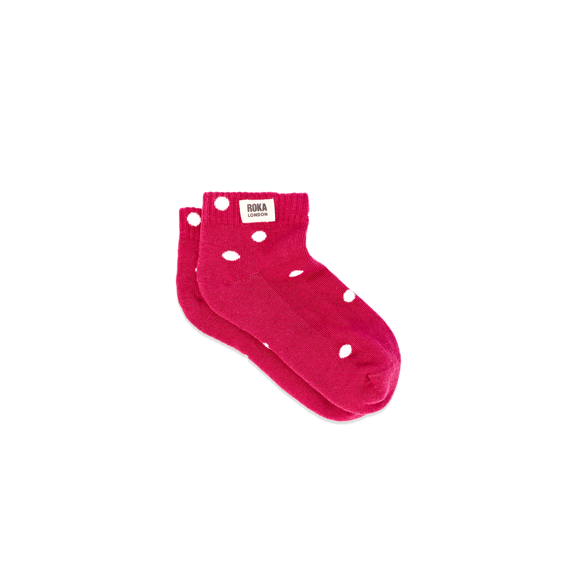 Wembley Ankle Socks for Kids in Granita Red Dot