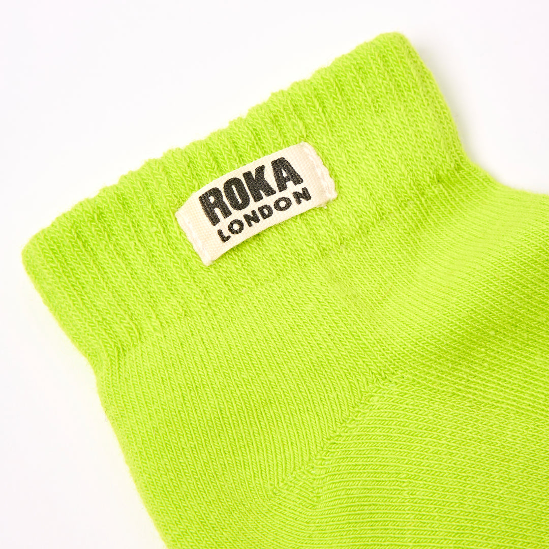 Wembley Ankle Socks for Kids in Lime