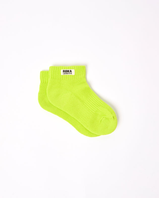 Wembley Ankle Socks for Kids in Lime