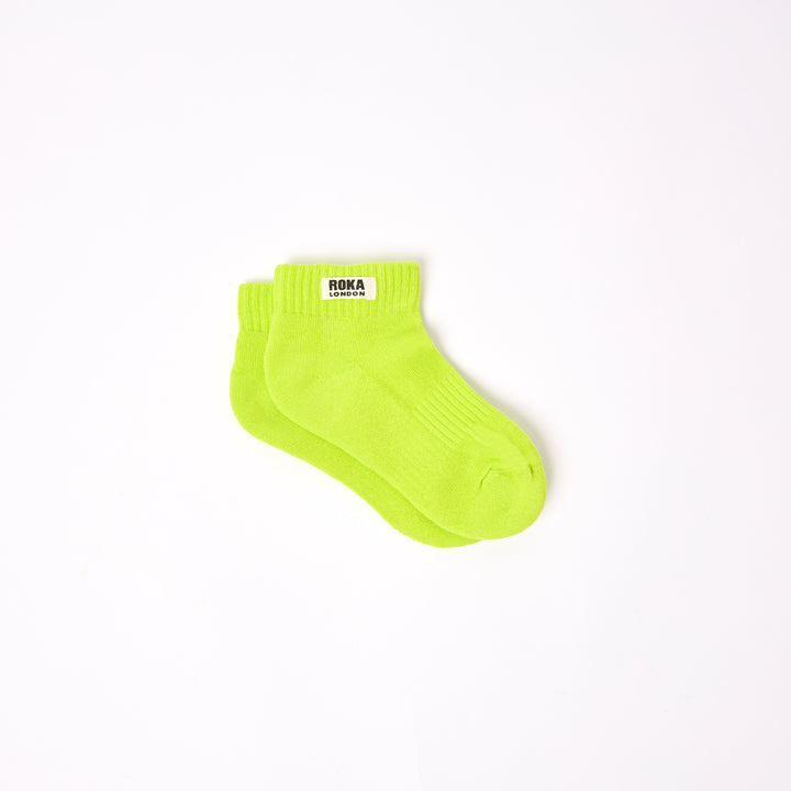 Wembley Ankle Socks for Kids in Lime