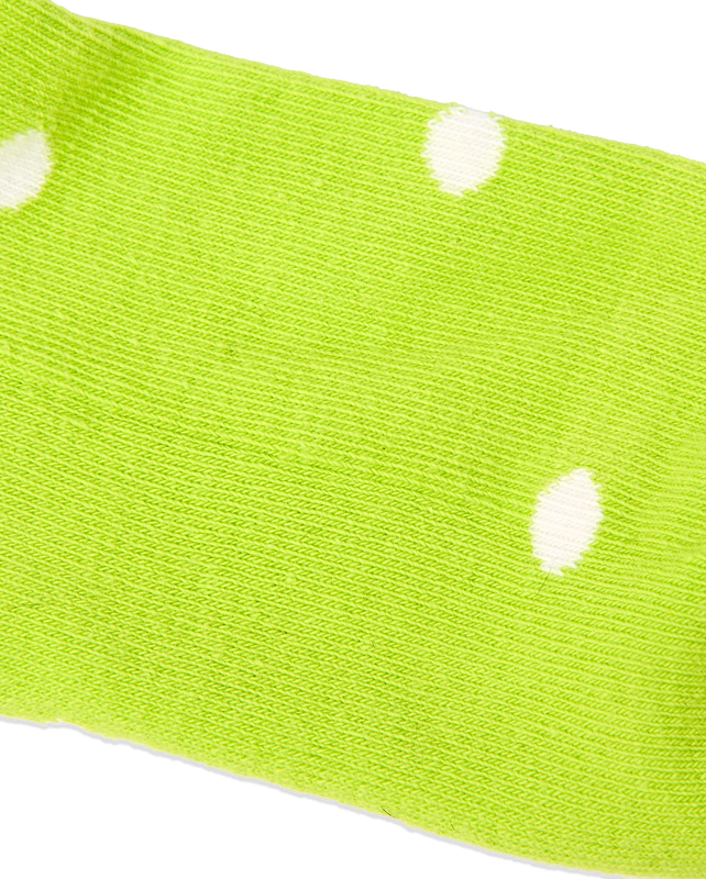 Wembley Ankle Socks for Kids in Lime Dot