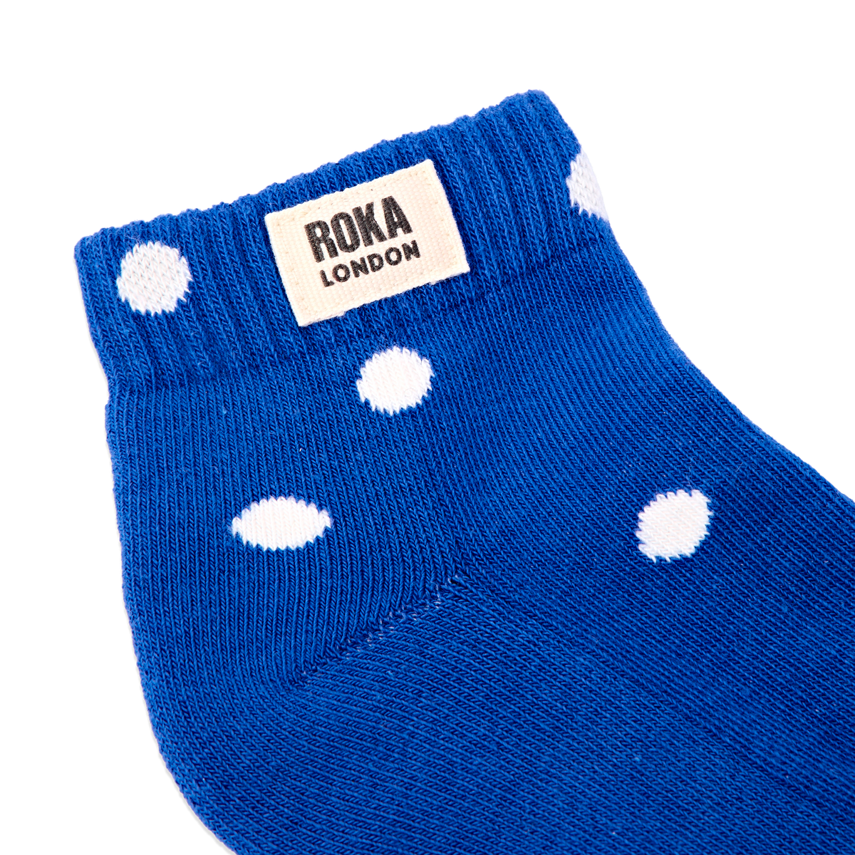 Wembley Ankle Socks for Kids in Malibu Blue Dot