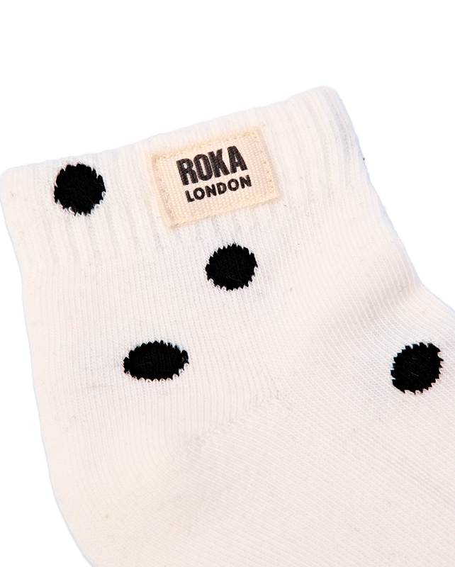 Wembley Ankle Socks for Kids in Marshmallow Dot