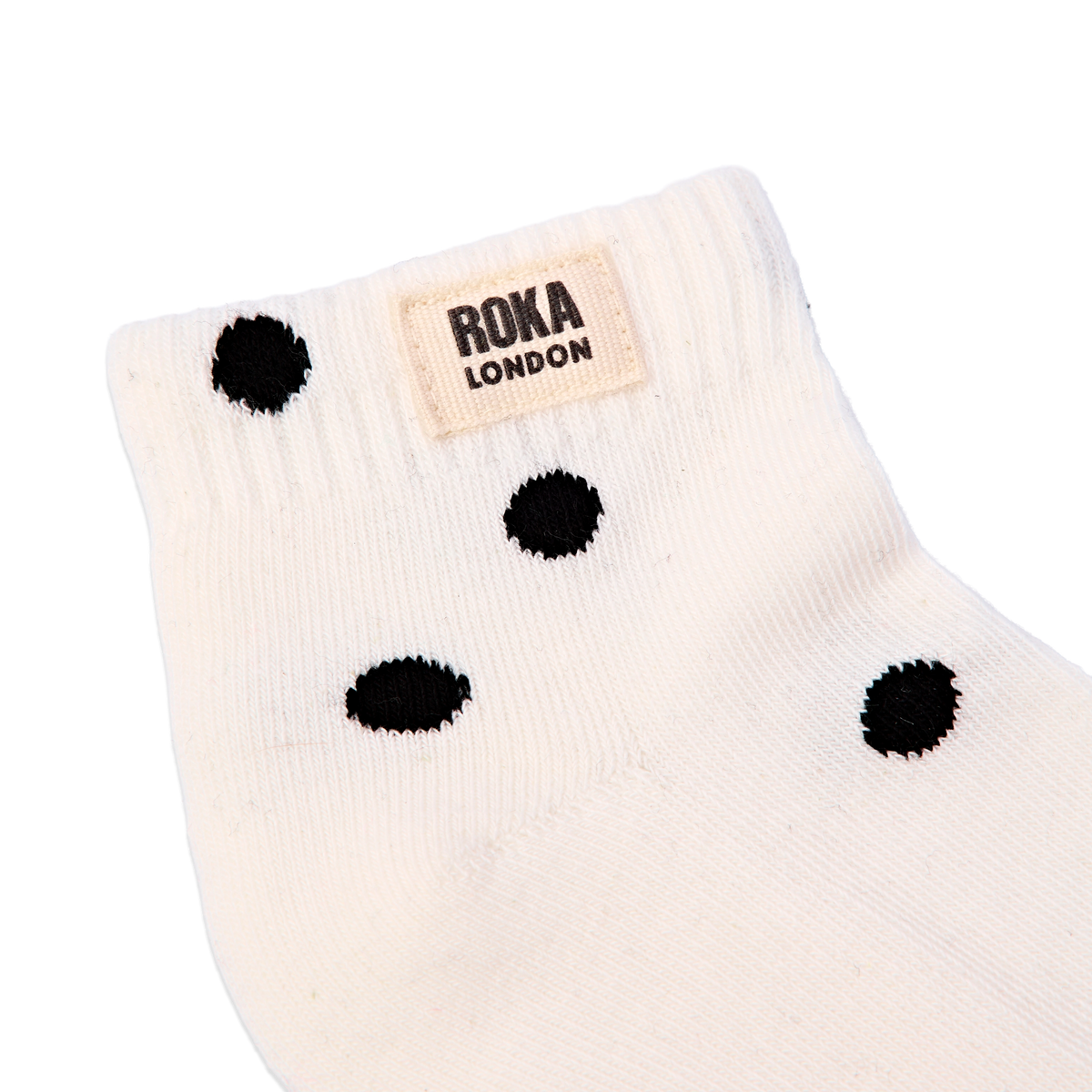 Wembley Ankle Socks for Kids in Marshmallow Dot