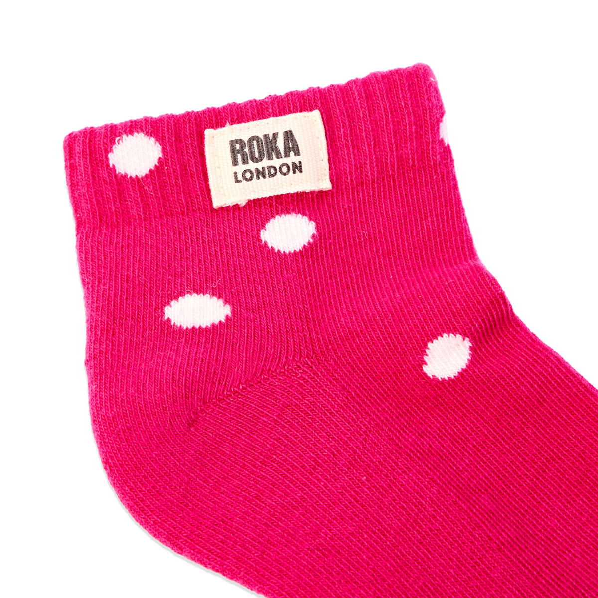 Wembley Ankle Socks for Kids in Pink Dot