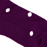 Wembley Ankle Socks for Kids in Purple Dot