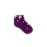 Wembley Ankle Socks for Kids in Purple Dot