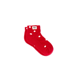 Wembley Ankle Socks for Kids in Scarlet Dot