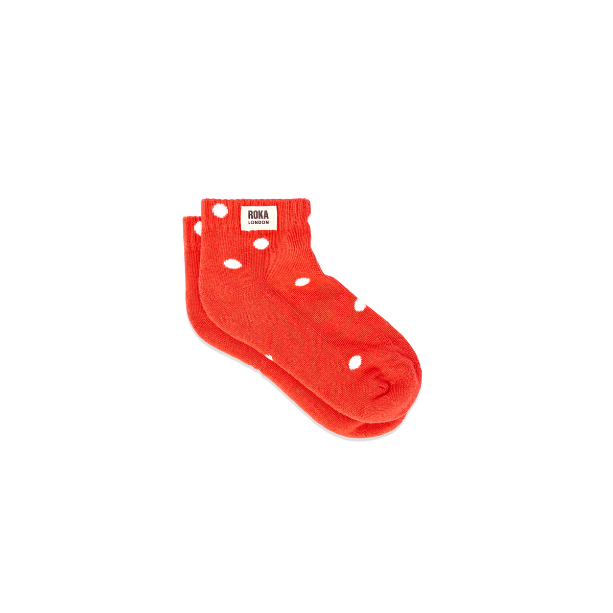 Wembley Ankle Socks for Kids in Spicy Orange Dot