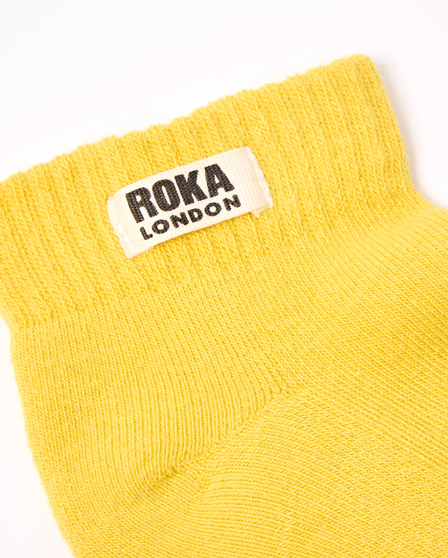 Wembley Ankle Socks for Kids in Summer Yellow