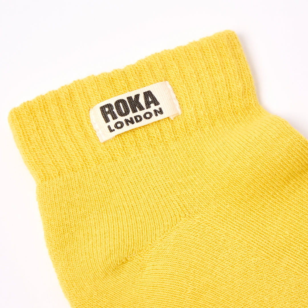 Wembley Ankle Socks for Kids in Summer Yellow
