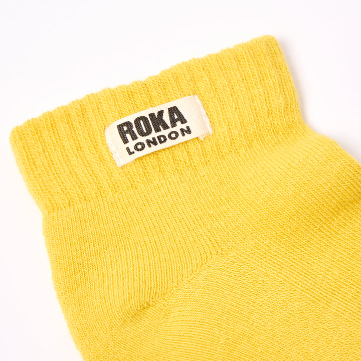 Wembley Ankle Socks for Kids in Summer Yellow