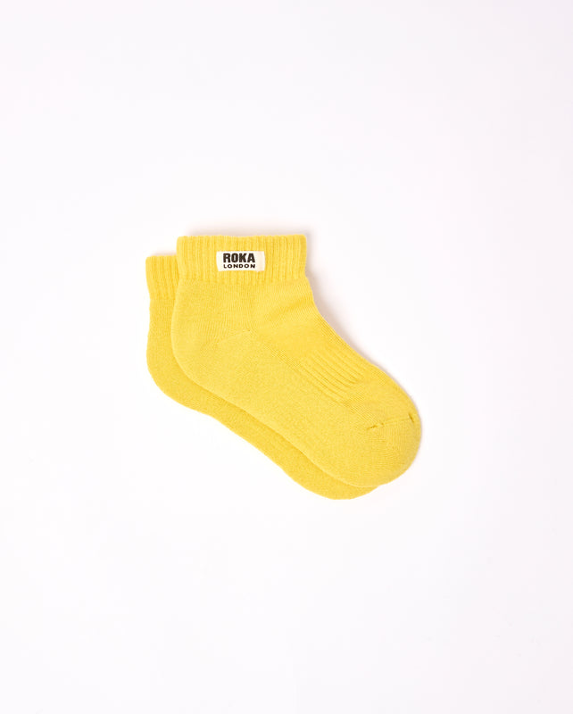 Wembley Ankle Socks for Kids in Summer Yellow