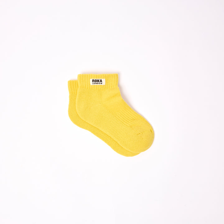 Wembley Ankle Socks for Kids in Summer Yellow