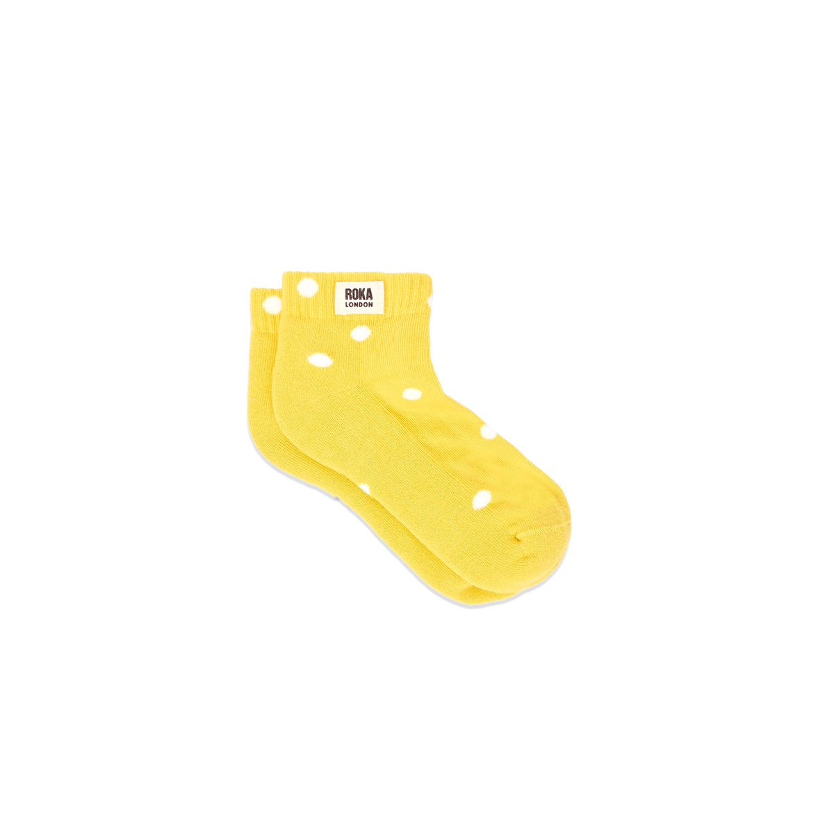 Wembley Ankle Socks for Kids in Summer Yellow Dot