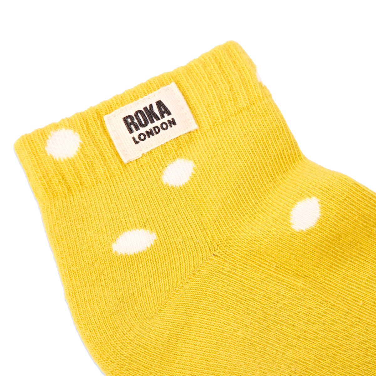 Wembley Ankle Socks for Kids in Summer Yellow Dot