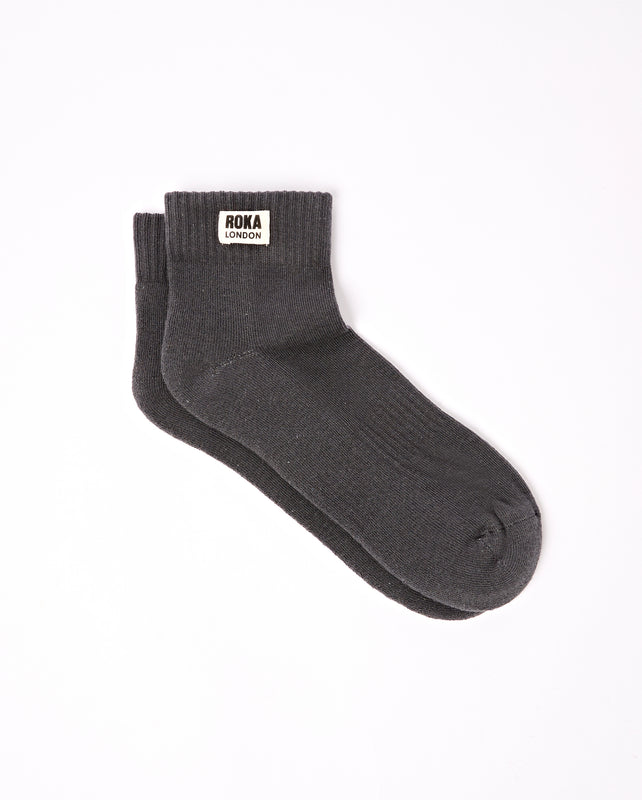 Wembley Ankle Socks for Men in Faded Black