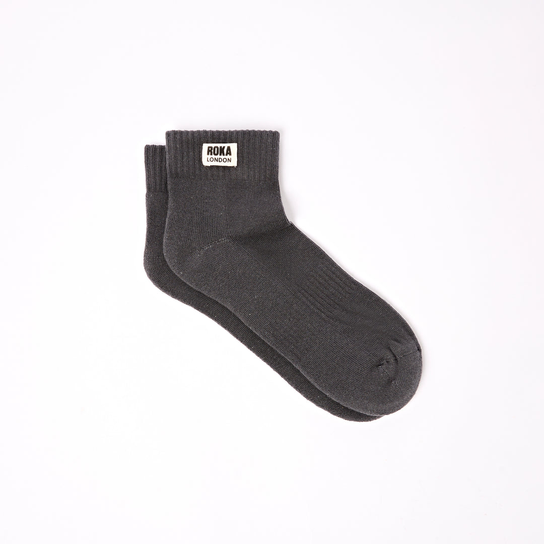 Wembley Ankle Socks for Men in Faded Black