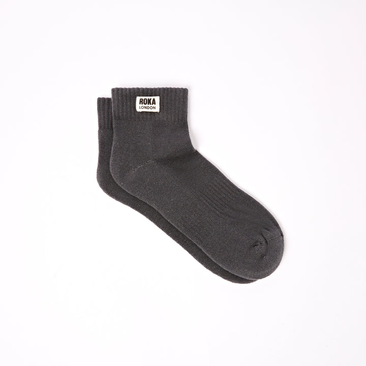 Wembley Ankle Socks for Men in Faded Black