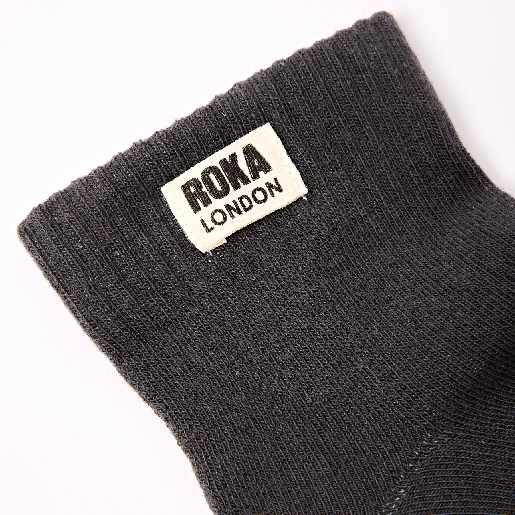 Wembley Ankle Socks for Men in Faded Black – ROKA London