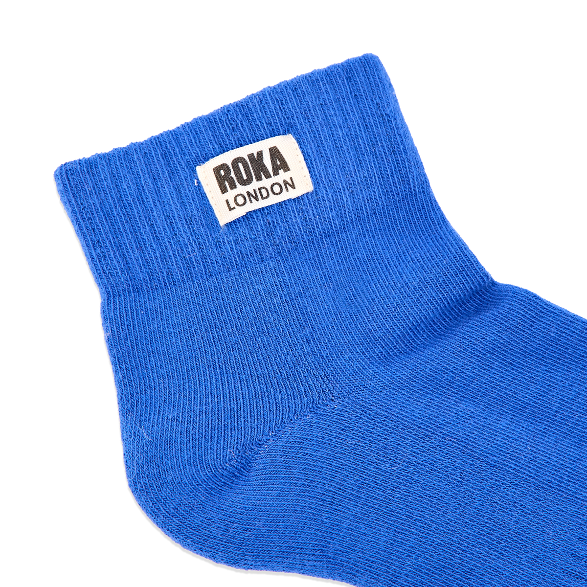 Wembley Ankle Socks for Men in Malibu Blue