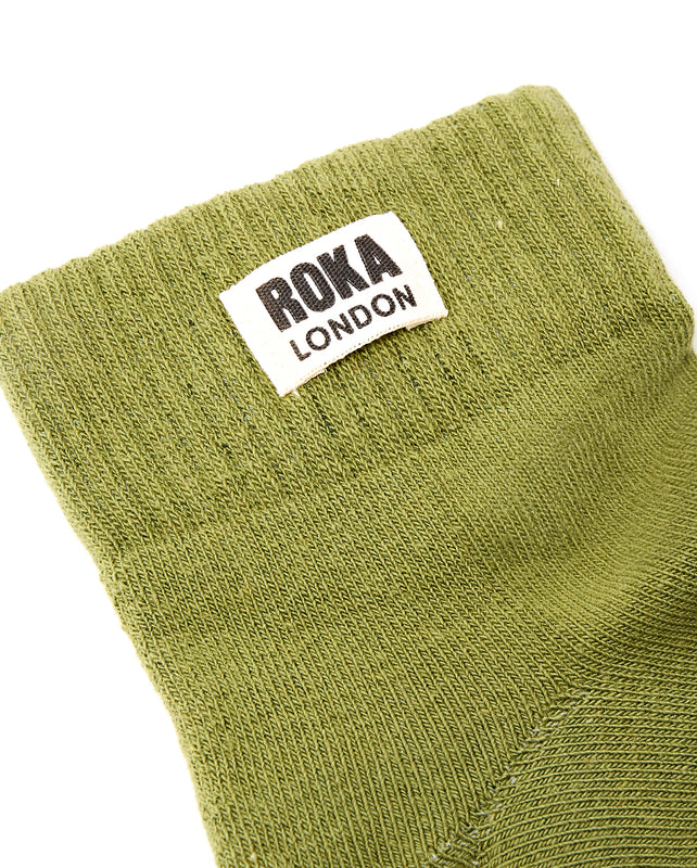 Wembley Ankle Socks for Men in Avocado