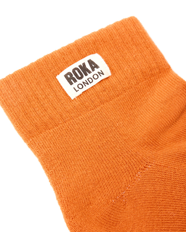 Wembley Ankle Socks for Men in Burnt Orange
