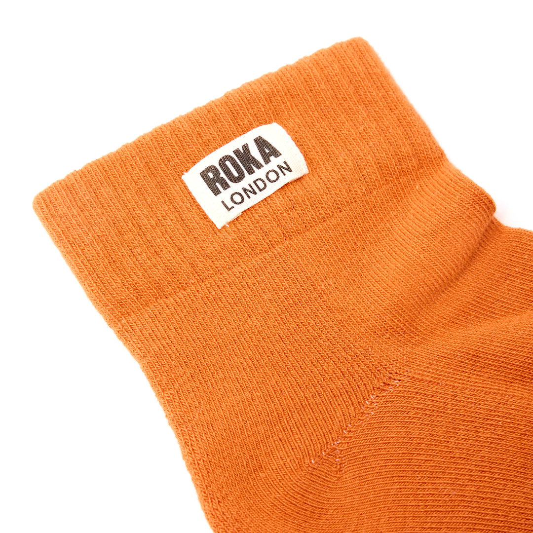 Wembley Ankle Socks for Men in Burnt Orange